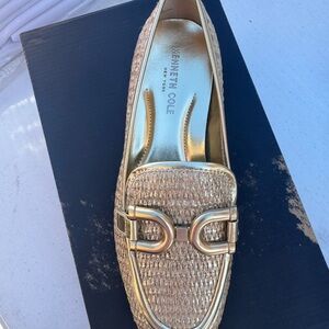 Kenneth Cole Metallic Gold Loafers